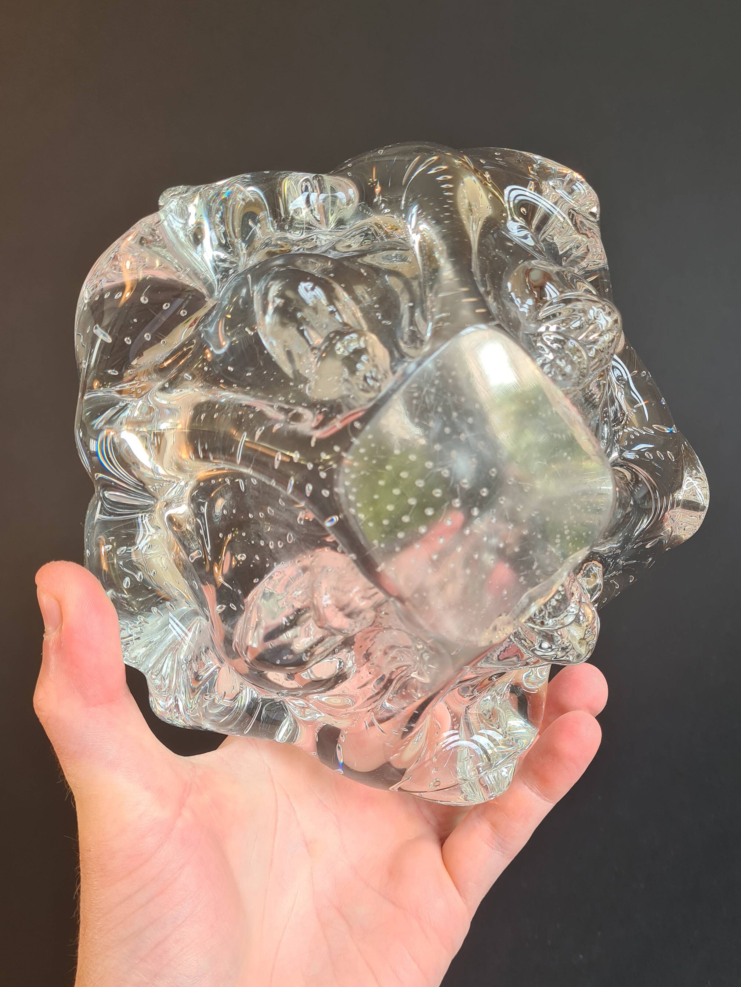 Murano Bullicante style pocket emptier: Bubbles of Elegance