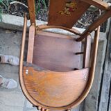 Vintage wooden baby high chair