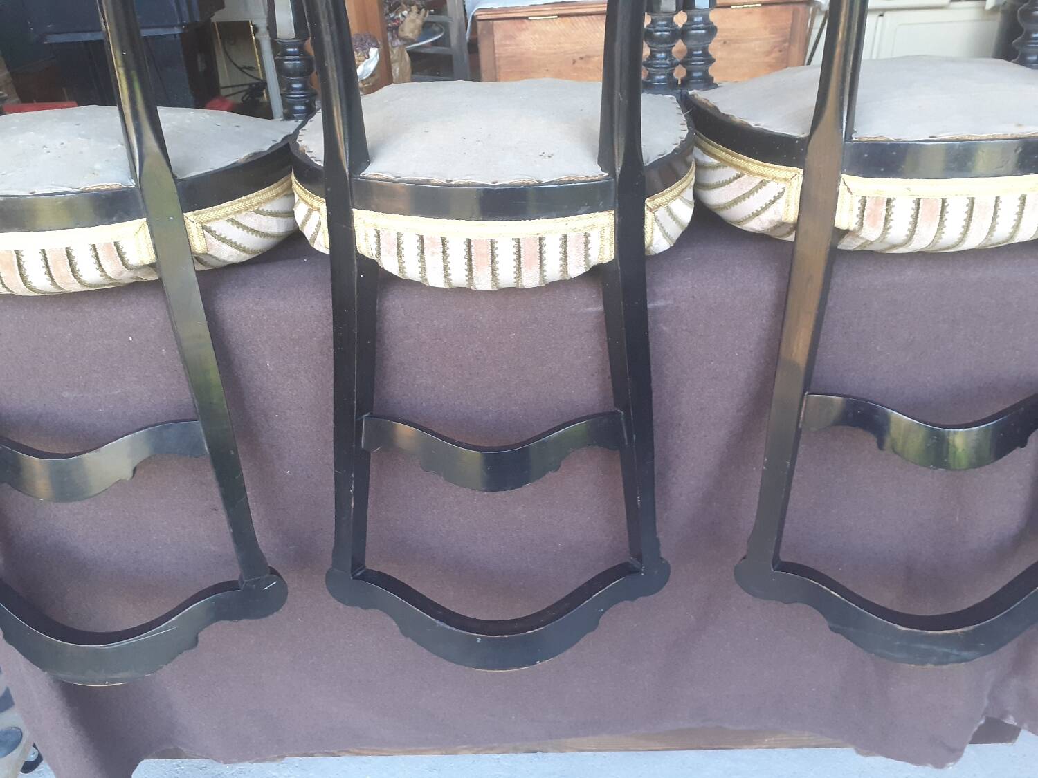 Set of 3 antique Napoleon III style chairs