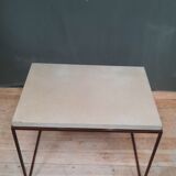 Iron and cement coffee tables pair