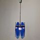 Blue Glass Chandelier or Pendant by Veca, Italy 1970's
