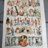 Illustration ancienne, encyclopedie Larousse, "Travestis"