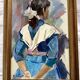Oil painting on canvas signed dimensions: height -57cm- width -41 cm-
