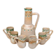 Orangeade service from the 70s in glazed terracotta