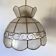 Vintage mother-of-pearl and brass pendant light