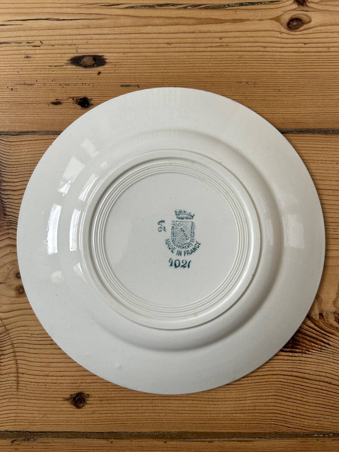 Set of 9 antique flat plates