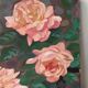 The roses, oil on canvas signed Mahelin.