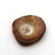 Cendrier vide poche marron orangé en agate naturelle, années 70 vintage