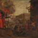 Great 17th century Italian painting, the sacking of the city