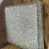 Very large vintage square Holophane wall light or ceiling light.