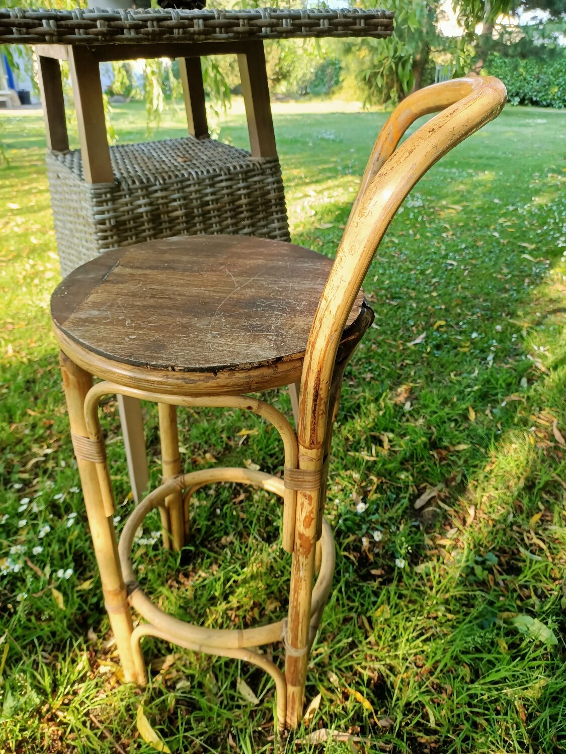 Bamboo bar stool