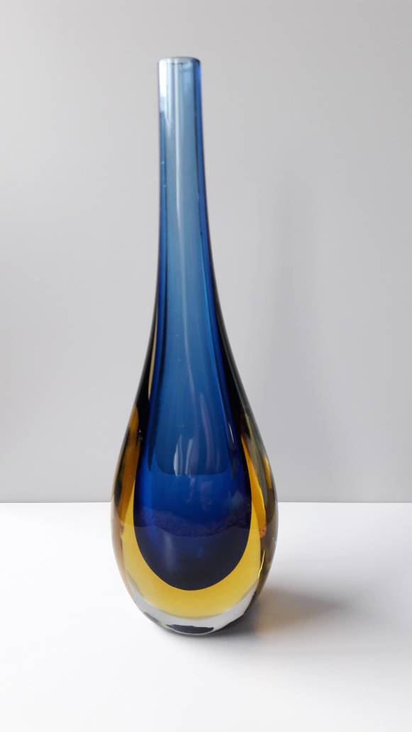 The 1970s Murano glass Blue Vase