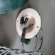 Green glazed ceramic pulley suspension