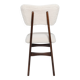 20th-century walnut and light cream boucle butterfly chair, Europe, 1960.