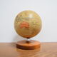 Mid-century Small Globe with  Wooden Base, by prof Paul Rath,1950‘s