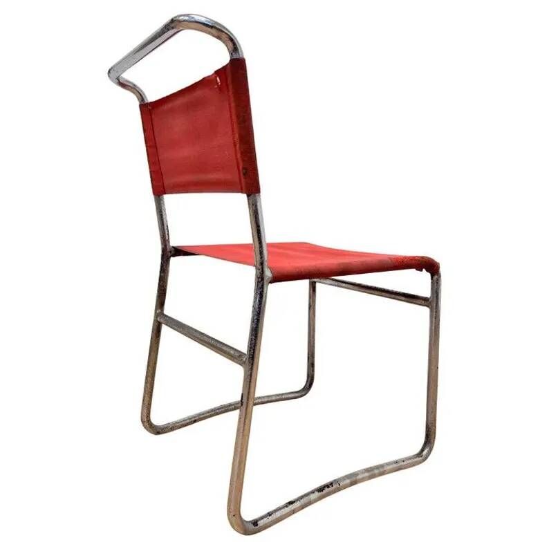Tubular Steel Chrome Bauhaus Chair by Hynek Gottwald - 1930 (Eisengarn)