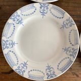 Colonial ironstone dessert plates Moulin des Loups
