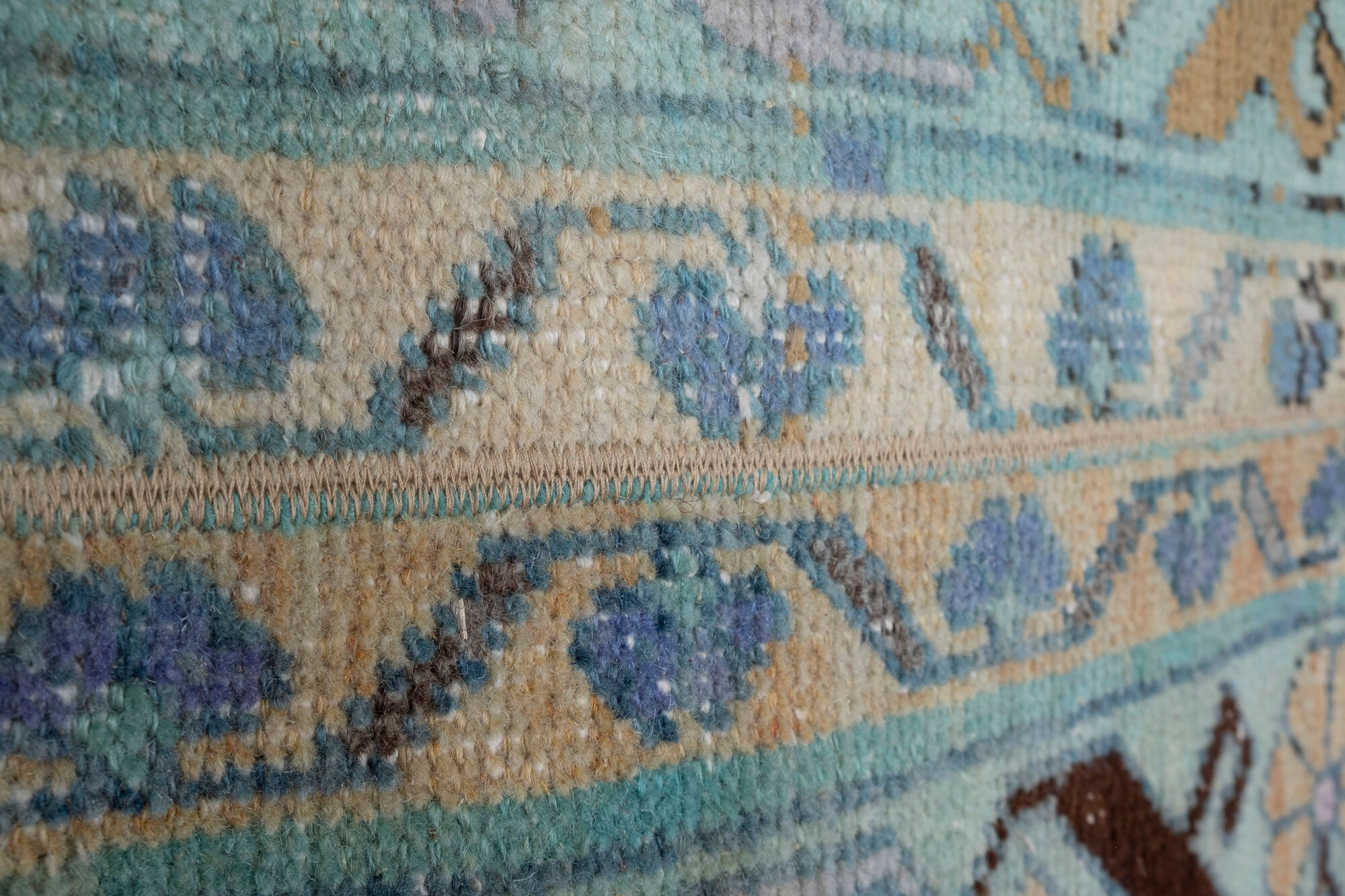Small Distressed Turkish Runner Rug 79 x 330 cm