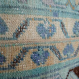 Small Distressed Turkish Runner Rug 79 x 330 cm
