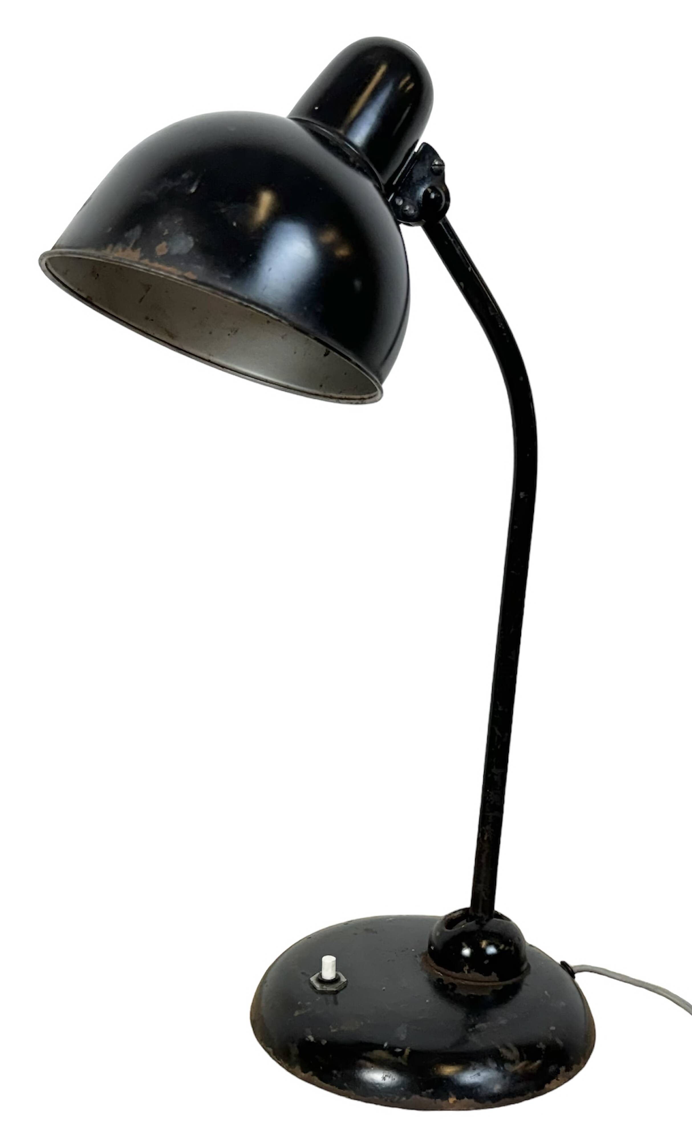 Black Industrial Bauhaus Table Lamp, 1930s