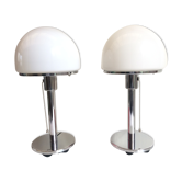 Paire de lampe réedition Wilhelm Wagenfeld wa 24 design bauhaus moderniste