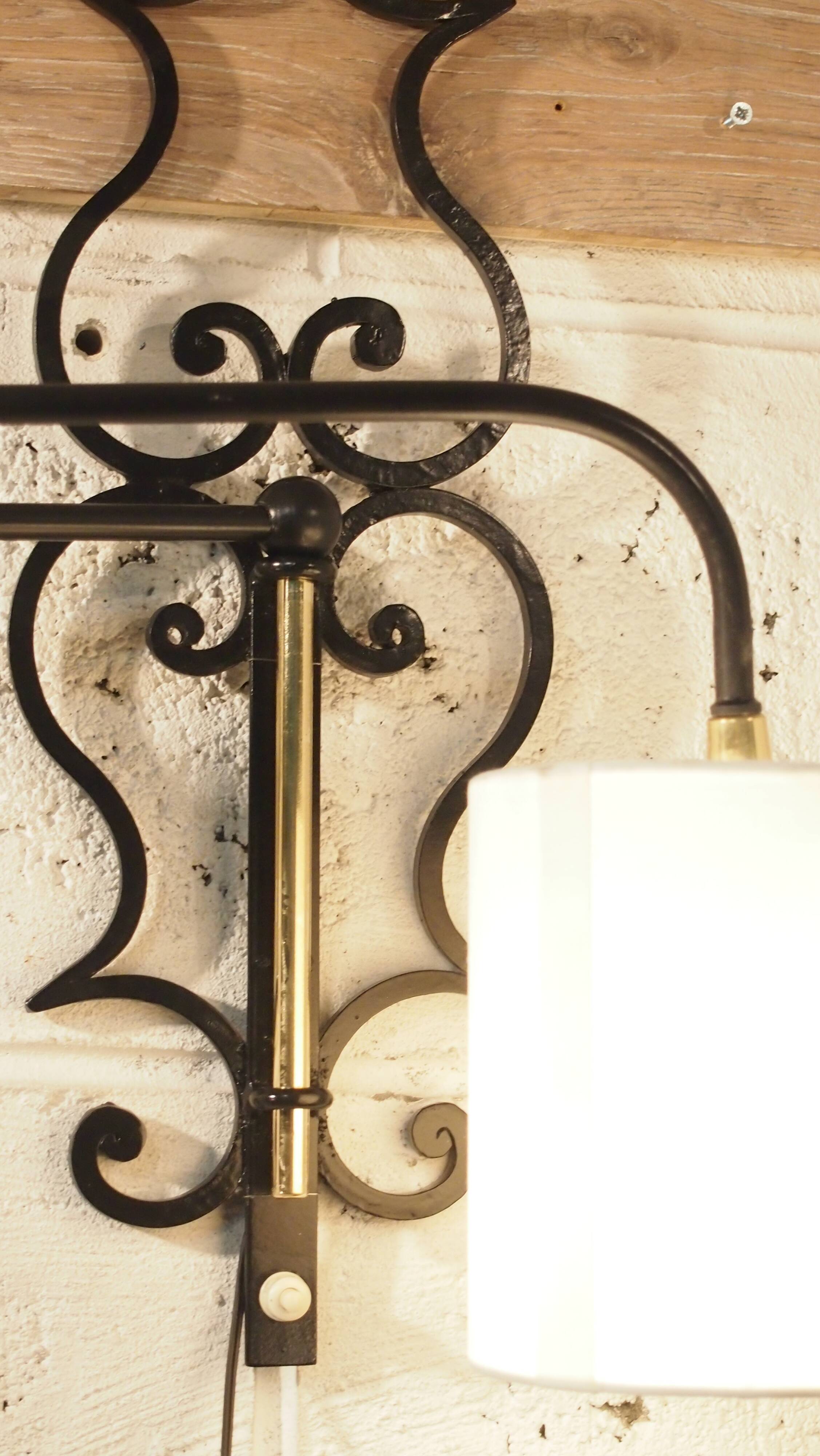 Applique murale articulée vintage lunel france 1960