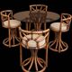 1970s bamboo dining set.