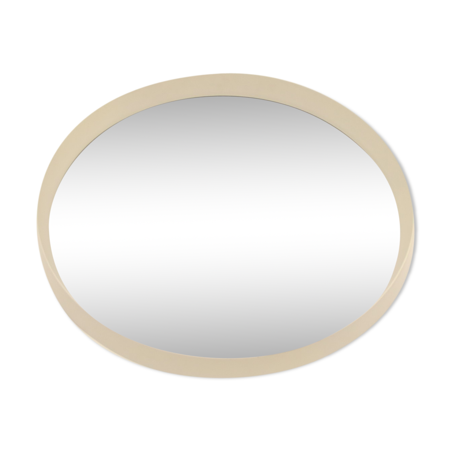 Vintage round white mirror 1960s