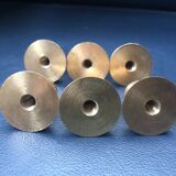 6 boutons poignées en laiton massif , vintage