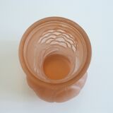 Vase pink Art deco glass fruit decoration