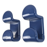 Pair of Gedy 1970s hooks in vintage space age ABS