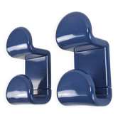 Pair of Gedy 1970s hooks in vintage space age ABS