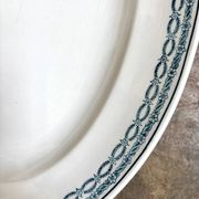 Large oval dish St Amand in blue ironstone