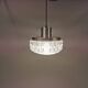 Beautiful hanging lamp in aluminium and hard-pressed crystal glass, probably Swedish