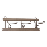 Coat rack/wood & iron hooks