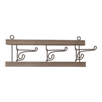 Porte-manteau/ patères bois & fer