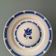 Lot de 9 assiettes plates vintage en porcelaine opaque de Badonviller