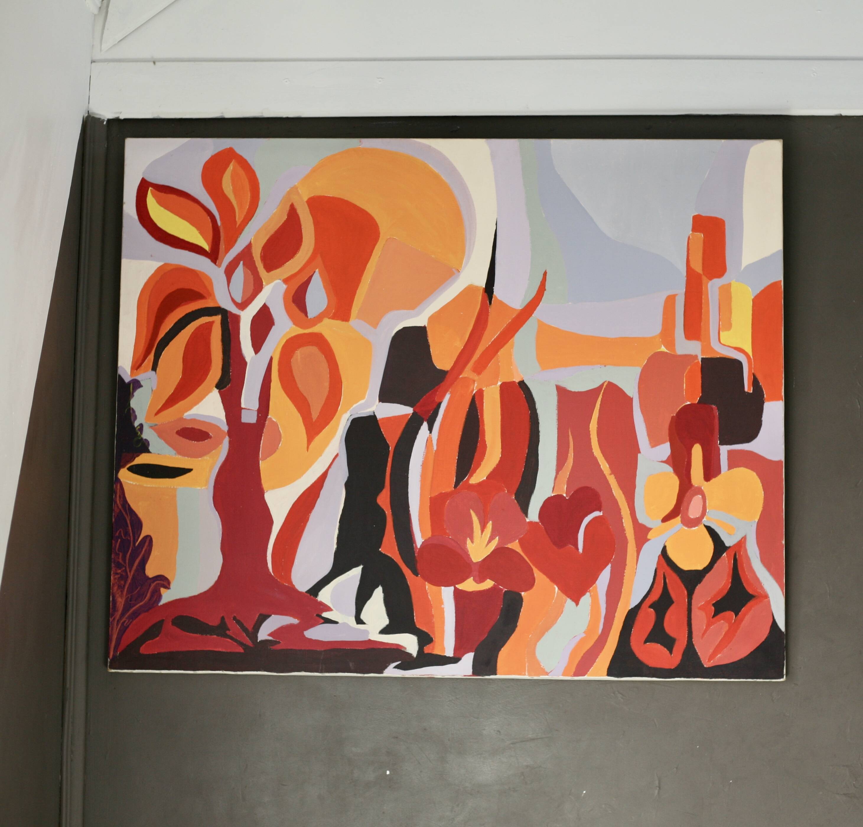 Psychedelic canvas, painting, 70s