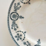 Two flat plates iron earth opaque porcelain by Gien Malmaison