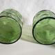 Pair of green decanters