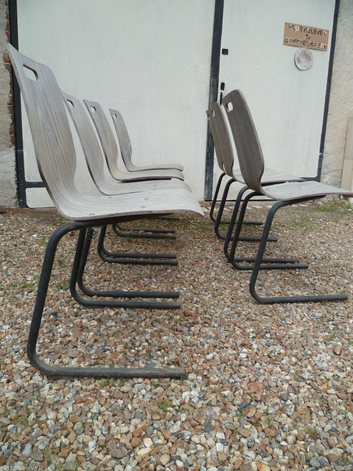 Lot de 7 chaises années 80