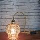 Old vintage hanging lamp stroller in moulded glass