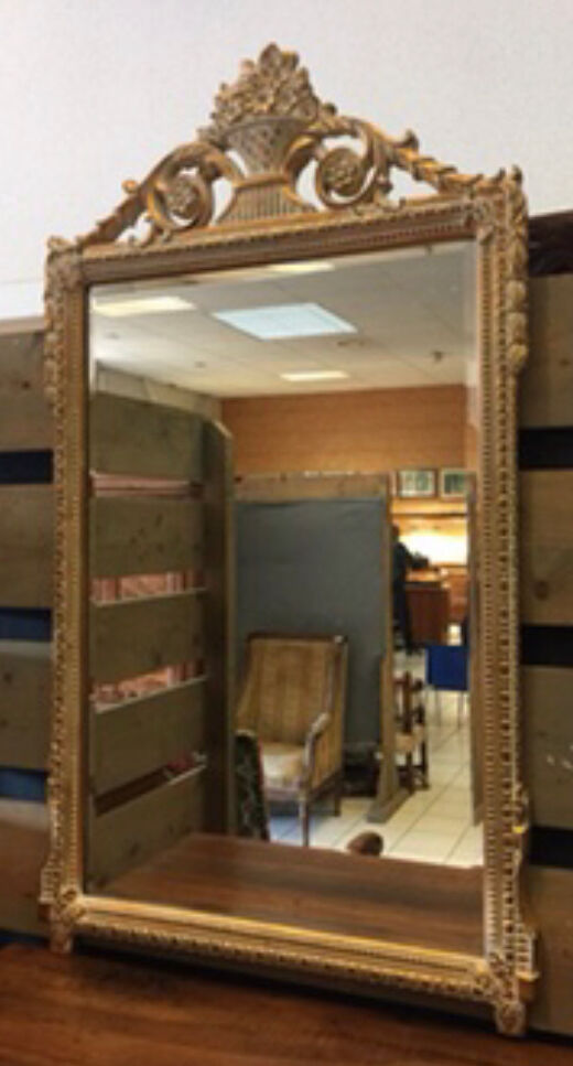 Louis XVI-style gilded mirror