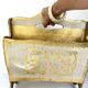 Porte revue vintage florentin blanc et or
