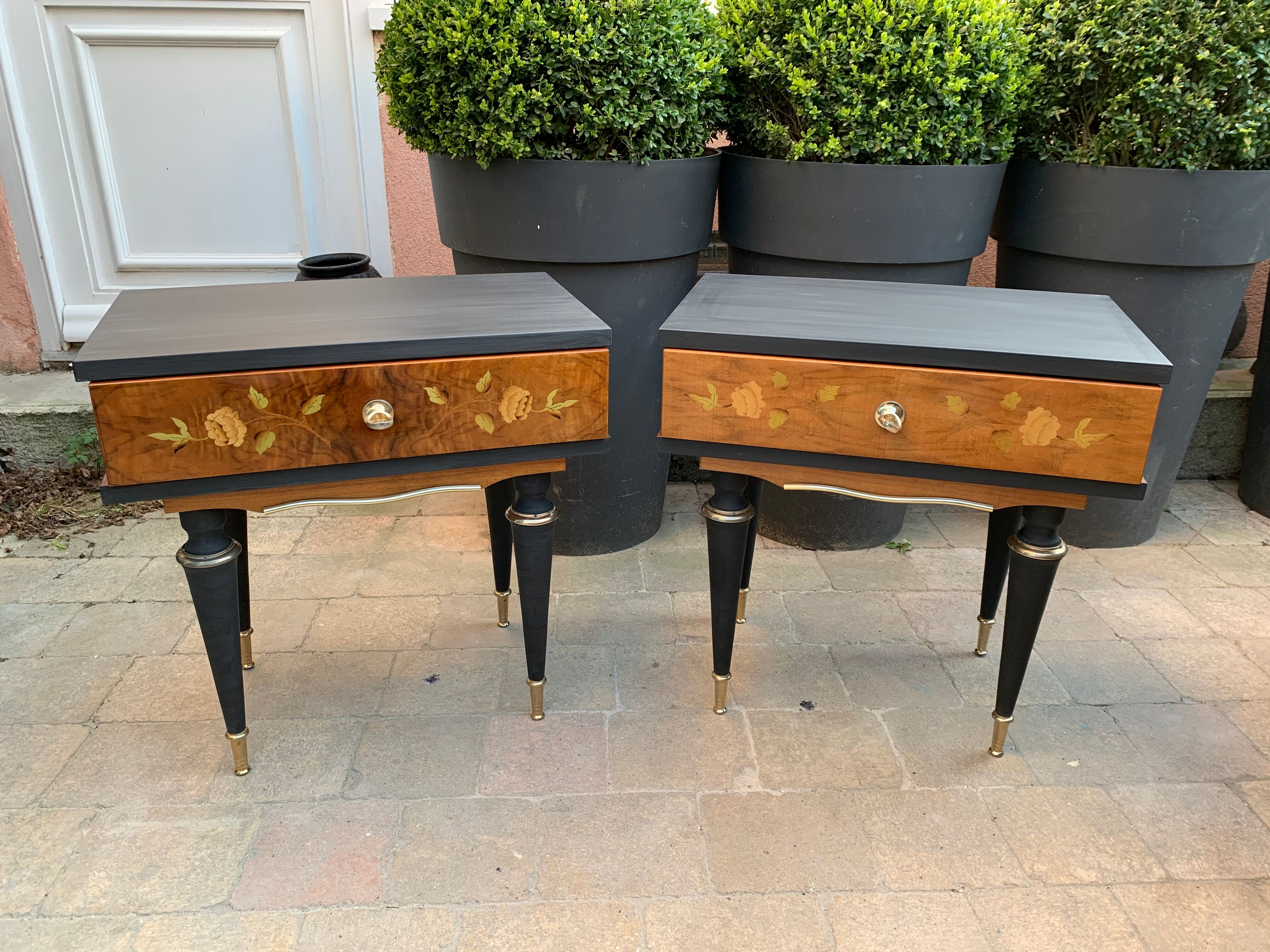 Pair of bedside tables 1970