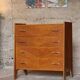 Commode vintage 1950/60 en placage de chêne