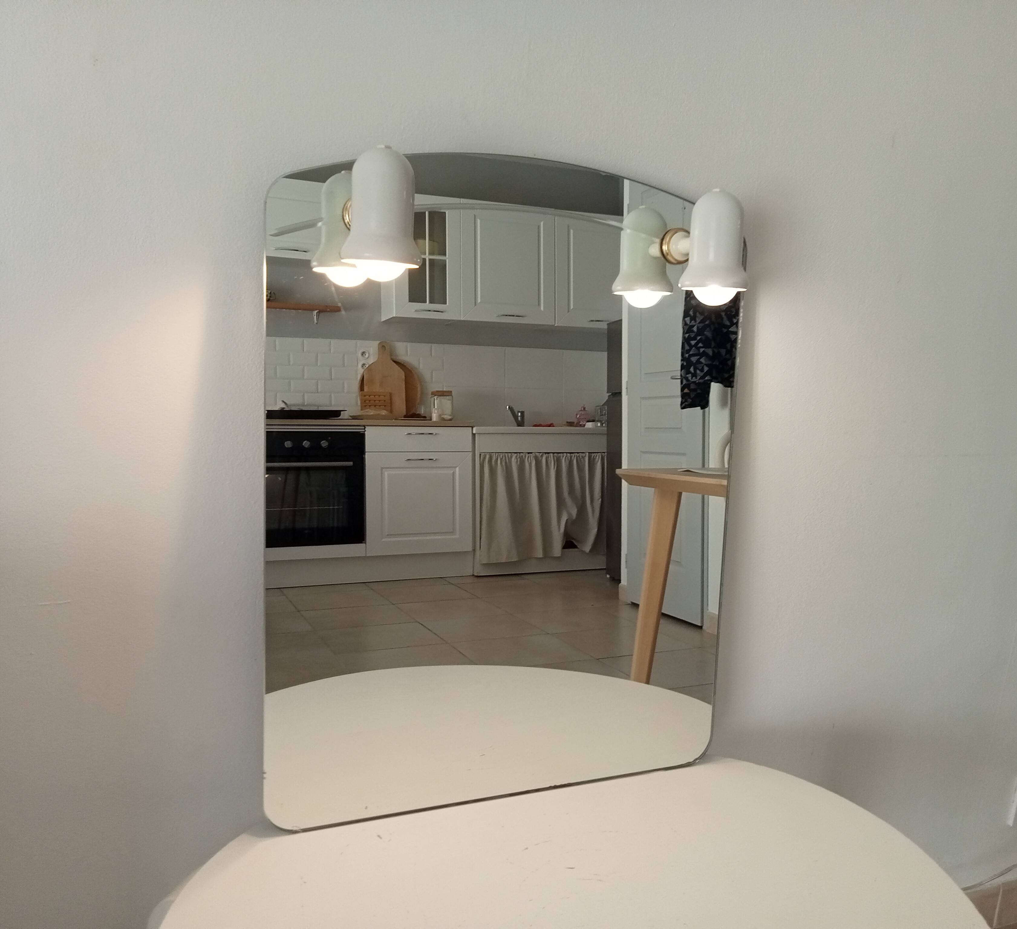 Vintage 90s illuminated mirror