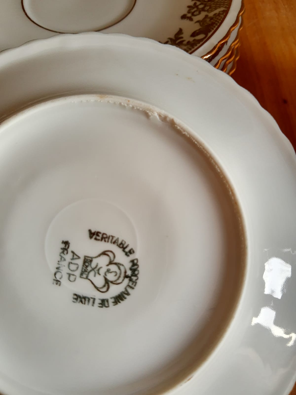 Ensemble service à café 5 tasses et sous tasses Porcelaine de Luxe ADP France