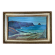 Marine painting by Désiré-Lucas, early 20th century, oil on canvas.