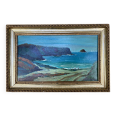 Marine painting by Désiré-Lucas, early 20th century, oil on canvas.